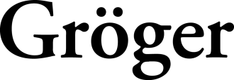 Das Logo der Gröger GmbH und Co. KG bad und heizung in Schwarz vor neutralem Hintergrund.