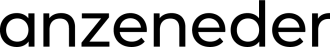 Das Logo der Firma Anzeneder in Schwarz vor neutralen Hintergrund.