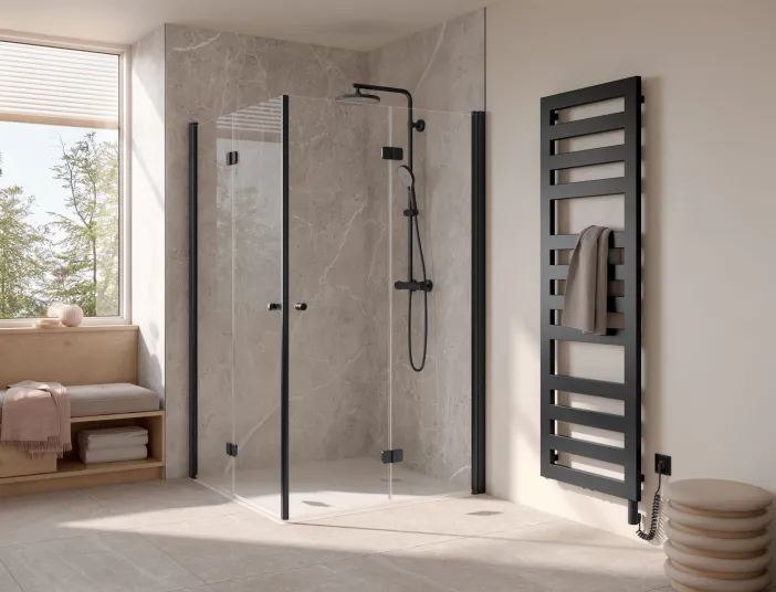 Großzügige bodenebene Dusche HSK Exklusiv 2.0.