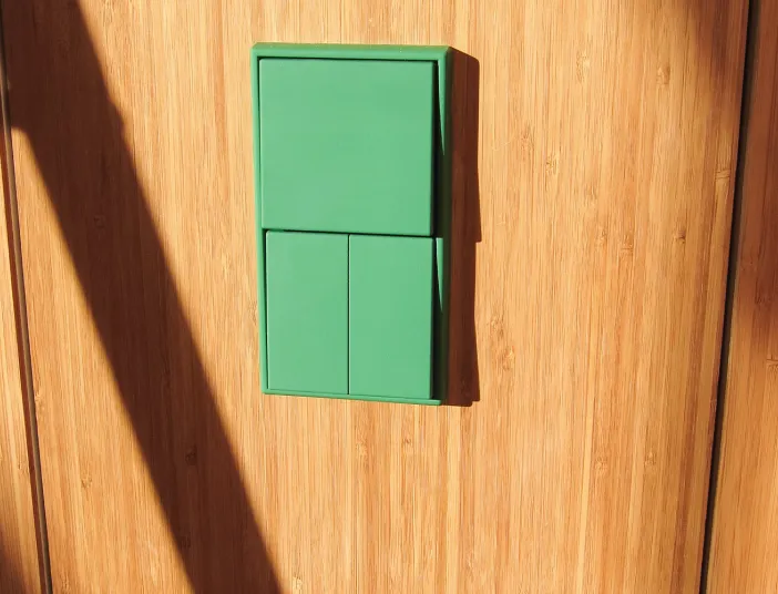 Schalter von Jung in den einzigartigen  Les Couleurs® Le Corbusier Farben.